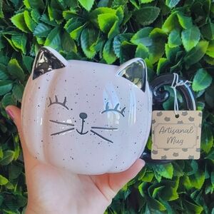 NWT Artisanal Halloween Cat Mug